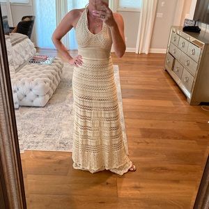 Victoria’s Secret off white maxi crochet dress